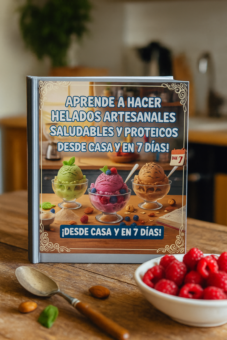 Libro Digital -🍨 Aprende a crear helados artesanales saludables, proteicos y sin azúcar en solo 7 días